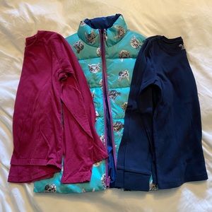 Girls Bundle Size 10/12 Vest With Shirts